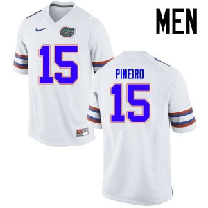 Men's Florida Gators #15 Eddy Pineiro NCAA Nike White Authentic Stitched College Football Jersey ODD6462TQ